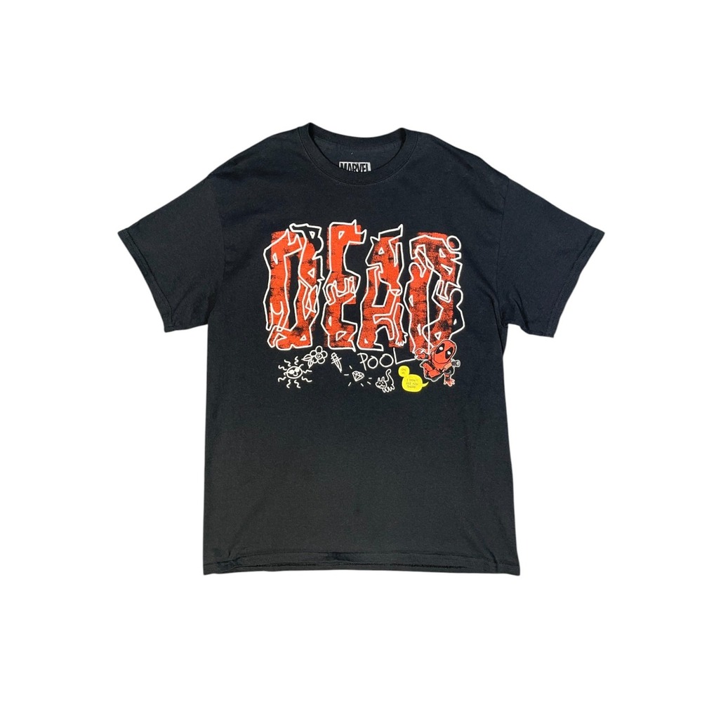 Marvel Deadpool Graphic Tshirt Men's Large Black